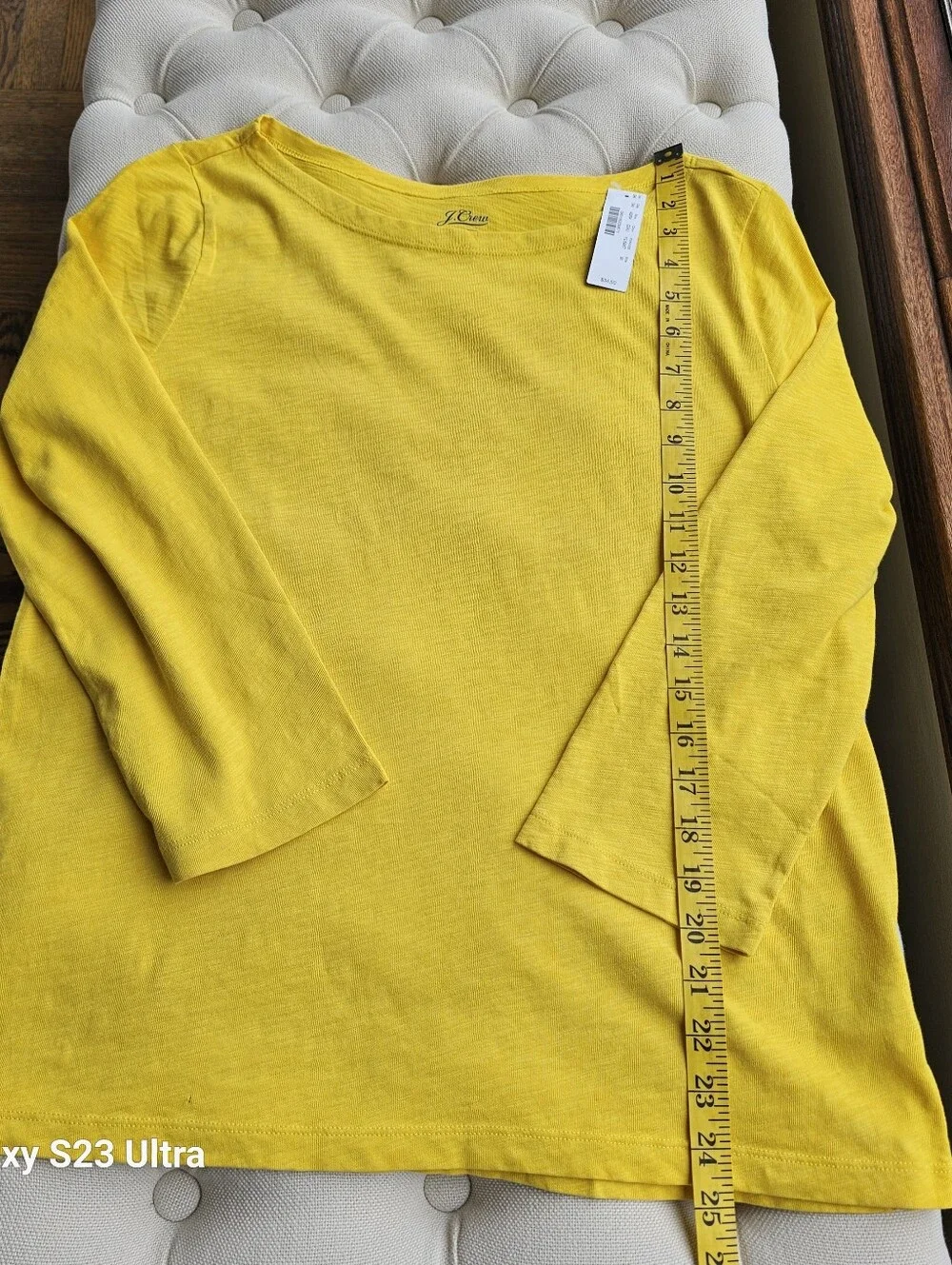 New! J Crew Sz M Painter Boatneck T-shirt Yellow Cotton Top NWT